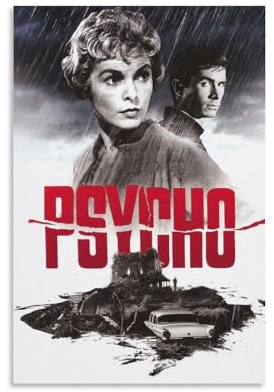 REDCHAMBER Horror-Thriller-Film, Psycho (1960), Kunstposter, Wandkunst, Bild, Malerei, Poster, Poster, Kunstwerke, Raumdekoration, 20 x 30 cm