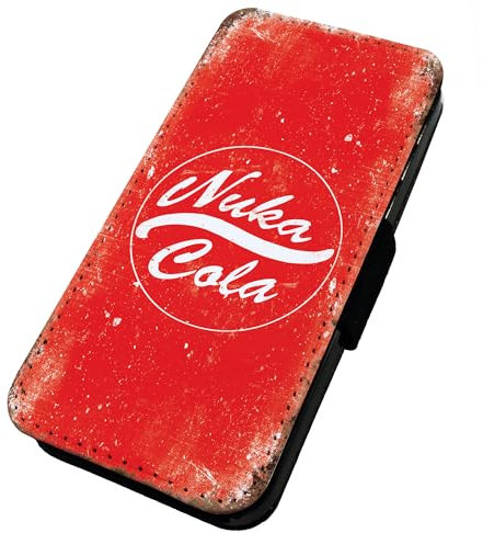 Nuka Cola Worn | Compatible With iPhone & Samsung Models | Printed Faux Leather Flip Phone Case Multicolor