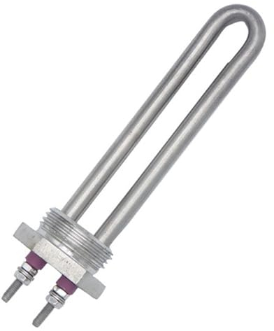 WLLKIY Wasserheizelement DN25 500 W Elektrischer Rohrheizkörper Aus Edelstahl, Tauchwasser-Heizelement Mit 1 BSP-Gewinde Effiziente Heizung(Heater Only)