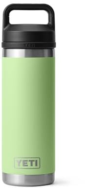 YETI Rambler 18 oz Bottle, Leakproof, Vacuum Insulated, Stainless Steel with Chug Cap, Key Lime