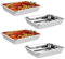 Oungy 4 bandejas de horno de acero inoxidable profundas, rectangulares, 27 x 20 x 4,8 cm, para lasaña, acero inoxidable, tamaño pequeño, bandeja para horno y bandeja para pasteles para horno para