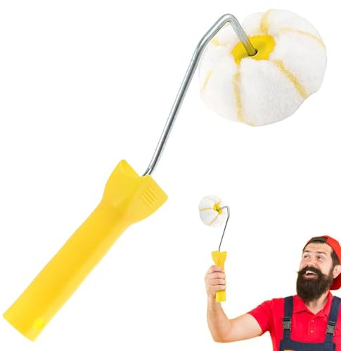 Gungtj Rouleau à peinture d'angle, outil de rouleau d'angle pour cloisons sèches | Outil de peinture d'angle de rouleau de coin de cloison sèche,Brosse à rouleau d'angle en émail, outil de