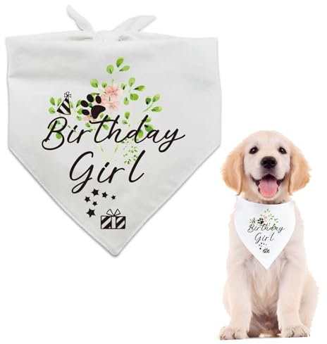Dreieckiges Hundehalstuch – Happy Birthday Halstuch, Geschenk für kleine, mittelgroße Hunde, Katzen, Haustiere – Partyzubehör, 1 Stück