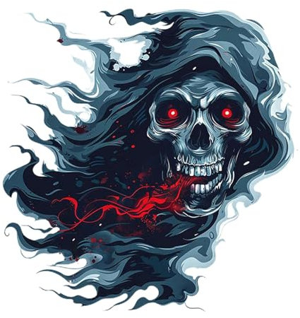 Derwrtup Auto-Heckfenster-Aufkleber Totenkopf, Totenkopf-Autoaufkleber und Abziehbilder, Halloween-Skelett-Aufkleber - Halloween dekorative Aufkleber Totenkopf Autoaufkleber, Autozubehör