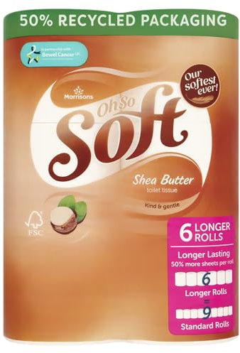 Morrisons Shea Butter Toilet Tissue 6=9 Rolls