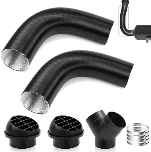 Accessoires de Chauffage Auxiliaire 75mm Tuyau de Chauffage de Voiture en Y Conduit de Tuyau de Chauffage Automatique pour Chauffage de Stationnement Diesel