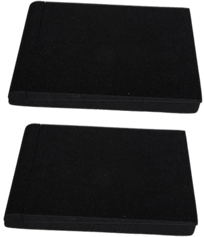 SECFOU 2pcs Speaker Isolation Pads Sound Diffuser Vibration Proof Sponge Foam 28x9.5x4cm Acoustic Monitor Speaker Pads for Subwoofer Soundproofing