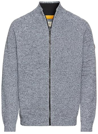 camel active Herren Strickjacke aus Baumwolle Blau, menswear-4XL