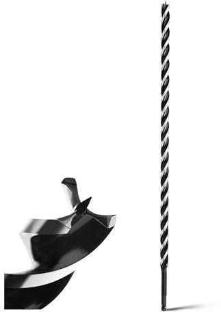 14x600mm Holzbohrer Holzschlangenbohrer für Weichholz, Hartholz mit Zentrierspitze und E 9.5 Schaft