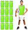 Fußball Leibchen Set, 12 Stück Fußball Trainingsweste, ärmellose Atmungsaktiv Leibchen Fußball, Sport Trainingsleibchen, Fussballtraining Leibchen Für Anfänger, Jugendliche Und Erwachsene (Grün)