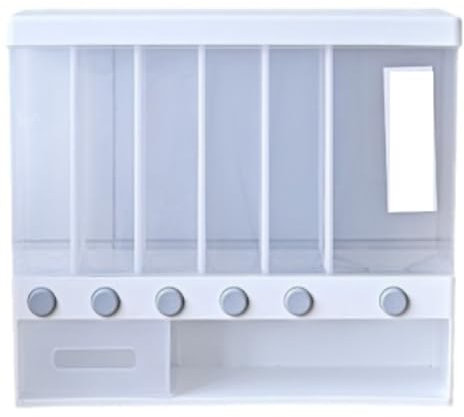 JYARZ Müslispender Müsli Spender 6 Grids Wand Montieren Reis Spender Getreide Spender Trockenen Lebensmittel Container Getreide Spender Für Bean Getreide Cornflakes Behälter für Getreide