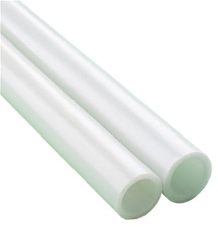 Lot de 10 tubes en fibre de verre, 1 tube en plastique rigide et solide de 500 mm, for poteaux de support de treillis DIY(WHITE)