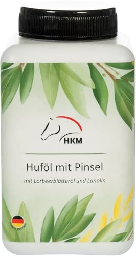 HKM Hoof oil in a bottle with brush White 500 ml