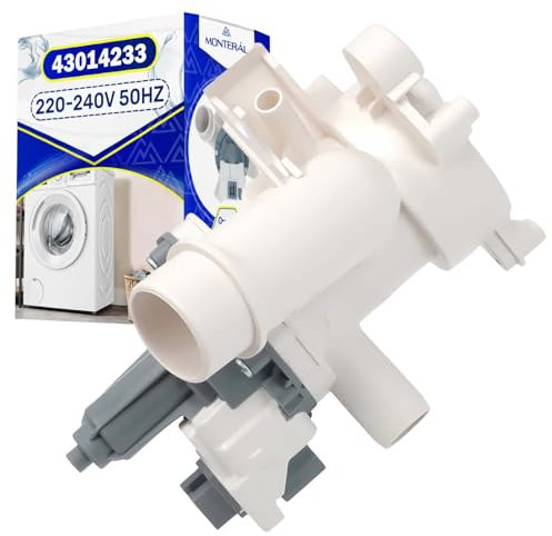 Bomba de Desagüe de Lavadora con Filtro 220-240V 50Hz con Código Original 43014233 para Candy - Garantía de 10 Años - MONTERAL