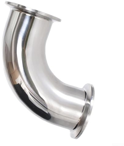 304 Stainless Steel Quick-Release Elbow 90 Degree Sanitary Clamp Pipe Fitting for Industrial Plumbing 1 to 4(45MM)(38MM)