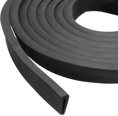 PATIKIL Borde De Goma Para Bordes, 4m/13.12 Pies Longitud Canal U De Goma Protectora Tira De Sellado Protectora Para Bordes De 3mm Para Puertas Planchas De Acero (7mm Ancho x 15mm Alto)