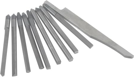 Zicojia Graveur Outils-10 Pcs Tungstten en Acier Sculpture Graver Couteau pour les Bits de Coupe à Impact Pneumatique