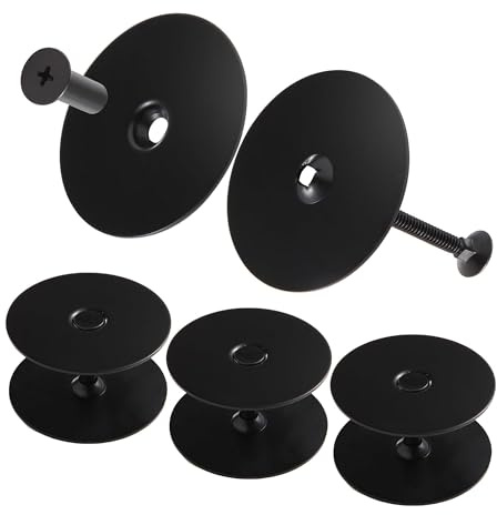 Door Hole Cover Plate 3 Pack, Matte Black Deadbolt and Door Knob Hole Cover with Screws, Metal Door Lock Cover Plate for Interior and Exterior Doors, Fits Standard Door Holes