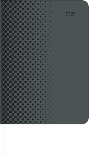 Lady Journal Grande Deluxe Anthrazit 2027: Buchkalender A5 (15x21 cm) - Wochenplaner mit 4-sprachigem Kalendarium, Tucson-Einband mit Motivprägung & Leseband, für Büro & Alltag