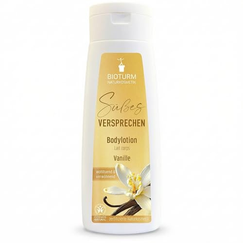 BIOTURM Bodylotion Vanille Süßes Versprechen – Sinnliche Körpercreme für verwöhnende Pflege – Mit Bio-Sheabutter & Bio-Ölen – Vegane Hautpflege für seidig-weiche Haut – Duft & Pflege vereint