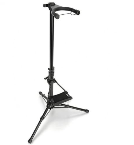 Foldable EWI Stand, Adjustable Tripod Aerophone Holder for Stage Practice | Sturdy metal, non-slip silicone feet, padded yoke, foldable compact, for studio, rehearsal, gig, home