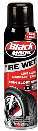 Black Magic BC23220 Tire Wet Spray, 14.5 Oz. - Weather and Rinse-Resistant Formula That Leaves Tires Looking Wet, Black and Glossy With Just One Spray