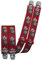 Harrys-Collection Damen Herren Hosenträger mit 4 extra starken Clips Edelweiß 6 Farben!, Farben:rot