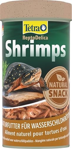 Tetra ReptoDelica Shrimps Schildkröten-Futter - Naturfutter aus ganzen Shrimps, 250 ml Dose