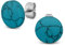 Soul-Cats 1 Paar Ohrstecker marmoriert weiß blau türkis Marmor-Struktur rund Ohrringe, Farbe: blau