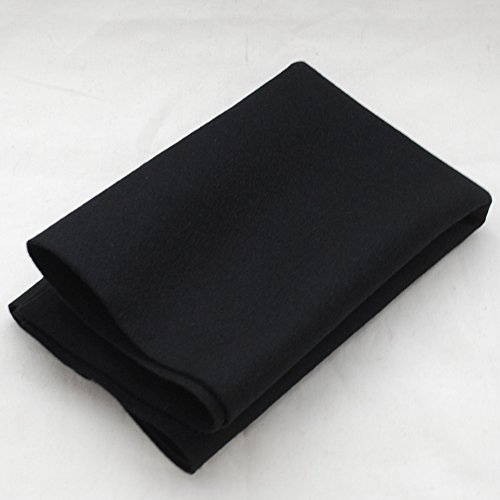 100% Pure Wool Felt Fabric - 1mm Thick - Black - 40cm x 50cm