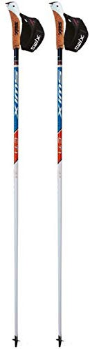 Swix Nordic Walking Stock CT1 mit Just Klick Schlaufe, Just Go Sport Spitze und Kork Griff 1 Paar