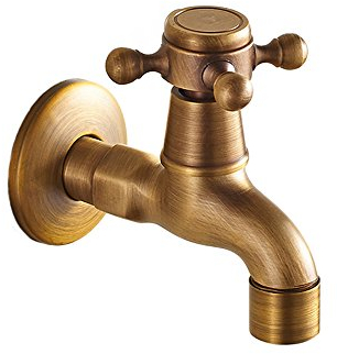 Frideko, vintage Wasserhahn mit 0,5-Zoll-Einlass, Messing, Messing Kupfer, Copper, for Sink, 0 1/2