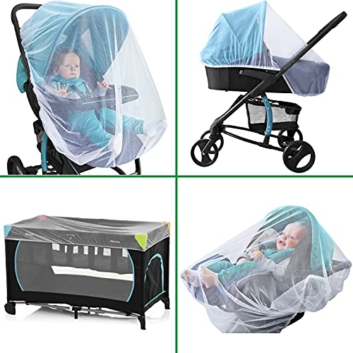 Baby MOSKITONETZ Für Kinderwagen, Autositz & Stubenwagen - Premium Insektenschutz für Buggy, Babyschale & Kinderbett – mit hochwertiger Geschenkverpackung