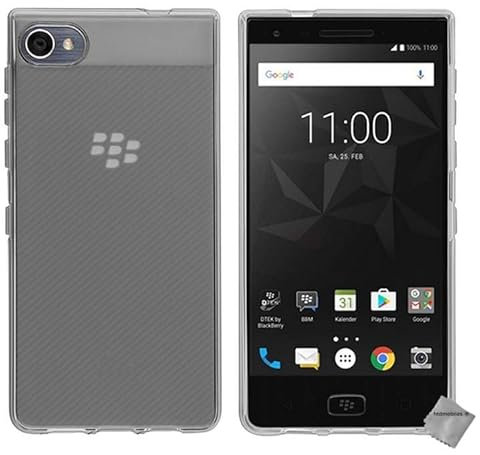 htdmobiles Housse Etui Coque Pochette Silicone Gel Fine pour Blackberry Motion + Film ecran - Blanc Transparent