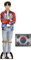 Jungkook Bangtan Boys Lebensgrosse und klein Pappfiguren / Stehplatzinhaber / Aufsteller Fan Pack, 178cm x 94cm Enthält 8X10 (25X20Cm) starfoto