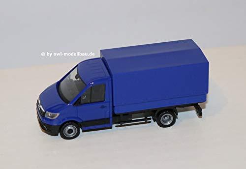 Herpa 093712-002 Man TGE Einfachkab Pr/Pl, blau, farbig