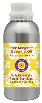 Deve Herbes Pure Huile essentielle de Marjolaine (Origanum majorana) Distillé à la vapeur qualité thérapeutique naturelle 300ml (10 oz)