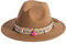 Damen Filzhut Fedora Hut breite Krempe Panama Hüte mit Quaste - Beige - Einheitsgröße