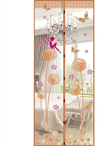 Magnetic Door Magnetic Insect Door Screen Door High Density Curtain Fly Bug Mosquito Mesh Curtain Size:90 * 210cm (color4) Brown