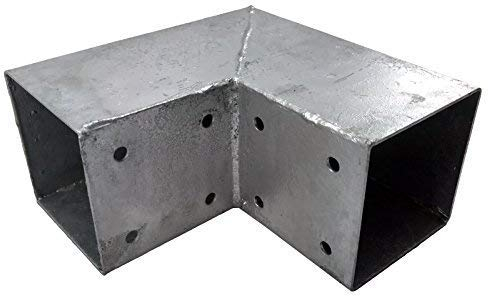 Holzverbinder ~ Eckverbinder ~ Pfostenverbinder für 2 x Kantholzbalken 70 x 70 mm ~ feuerverzinkt