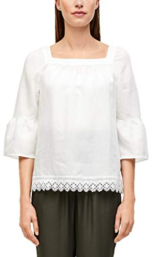 s.Oliver BLACK LABEL Damen 150.10.006.10.100.2039008 Bluse, weiß, 40