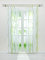 Delien Voile Schiebegardinen Streifen Vorhang Flächenvorhänge Transparenter Gardine mit Schlaufen Wohnzimmer Fensterschals inkl. Beschwerungsstange (2er-Pack, je H/B: 225/57 cm),Grün