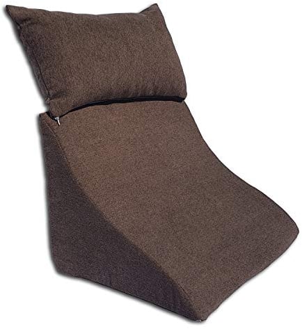 Formalind Lesekissen-Set für Bett und Sofa – Ergonomisch geformtes Keilkissen Plus kuscheliges Sofakissen zum Lesen, Fernsehen und Entspannen (Dunkelbraun)