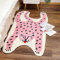 Lacomfy Leoparden-Form, Spielzimmerteppich, rosa Matte, Cartoon, rutschfeste Fußmatte, niedliches Teppich, Tiermuster, waschbare Matten für Kinderzimmer, Wasseraufnahme-Teppiche