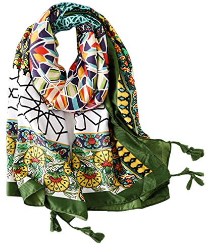 FAIRYGATE Ladies Scarves Lightweight Clearance Women's Fashion Tassel Scarf Long Oversized Cotton Soft Shawls and Wraps Lovely Present for Her 69005