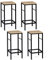 IDMarket - 4 Stück Barhocker Stehstuhl Detroit Design Industrie