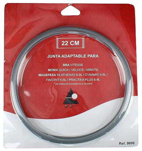Anakel Home Repuesto Junta Tapa Olla Compatible con Olla Express Bra Vitesse, Magefesa Favorit, Monix Quick, Masterpro... | Para Modelos Fabricados Después de 2013, Ø22cm