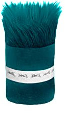 FabricLA Shaggy-Kunstfell-Rolle, 10,2 x 152,4 cm, Fell-Rollen, 6,3 cm Florlänge, Kunstfellmaterial, Kunstpelzstück für Handwerk, DIY, Kostümdesign, Dekoration, Dunkeltürkis