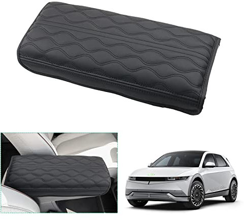 ZCLINKO Kompatibel mit Hyundai ioniq 5 2021-2023 2024 Armlehnenbezug Armlehnen überzug für Mittelarmlehne Bezug Mittelkonsohle Kissen Armlehn Armrest covera Auto zubehör (Schwarz)