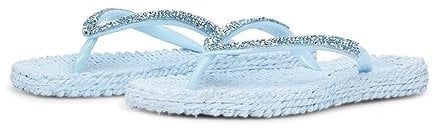 Ilse Jacobsen - Damen - Zehentrenner - CHEERFUL03G - gemusterte Innensohle,Glitzersteine,massageffekt